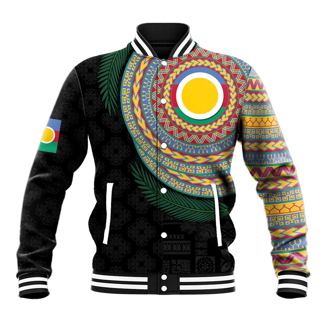 Shefa Tribal Tattoo with Namele Leaves Baseball Jacket