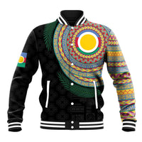 Shefa Tribal Tattoo with Namele Leaves Baseball Jacket