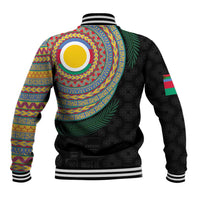 Shefa Tribal Tattoo with Namele Leaves Baseball Jacket