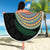 Shefa Tribal Tattoo with Namele Leaves Beach Blanket