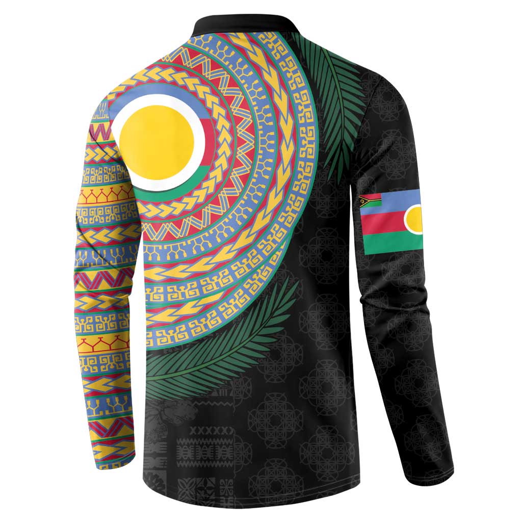 Shefa Tribal Tattoo with Namele Leaves Button Sweatshirt