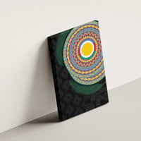 Shefa Tribal Tattoo with Namele Leaves Canvas Wall Art