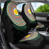 Shefa Tribal Tattoo with Namele Leaves Car Seat Cover