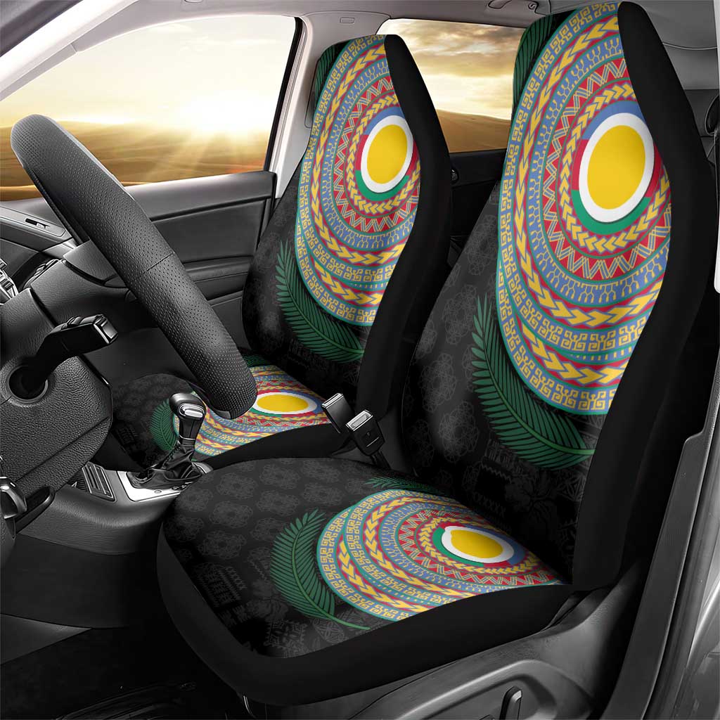 Shefa Tribal Tattoo with Namele Leaves Car Seat Cover