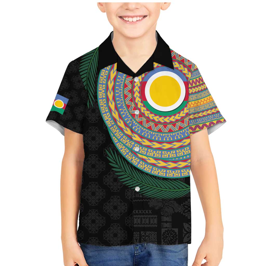 Shefa Tribal Tattoo with Namele Leaves Family Matching Mermaid Dress and Hawaiian Shirt