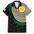 Shefa Tribal Tattoo with Namele Leaves Family Matching Short Sleeve Bodycon Dress and Hawaiian Shirt