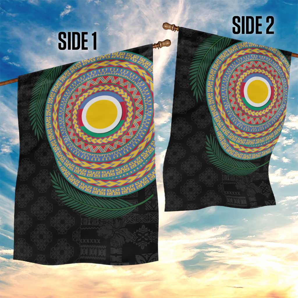 Shefa Tribal Tattoo with Namele Leaves Garden Flag