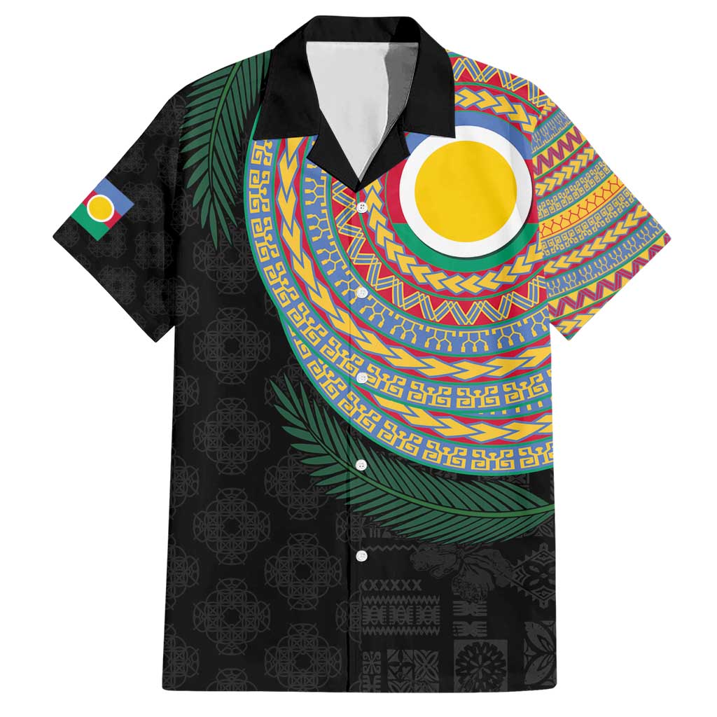 Shefa Tribal Tattoo with Namele Leaves Hawaiian Shirt