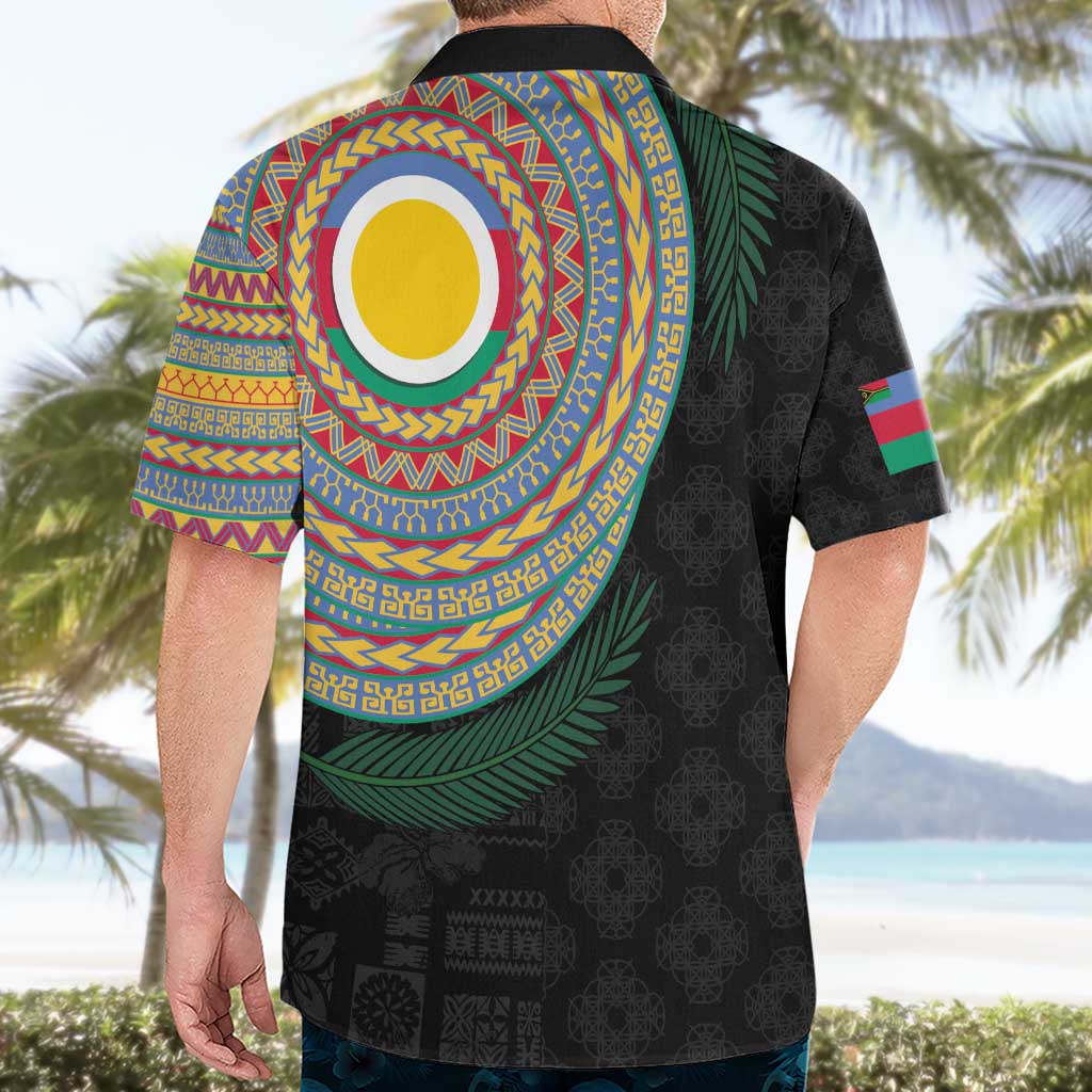 Shefa Tribal Tattoo with Namele Leaves Hawaiian Shirt