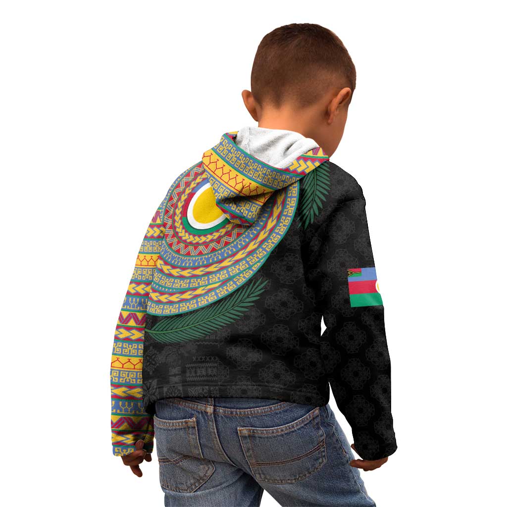 Shefa Tribal Tattoo with Namele Leaves Kid Hoodie