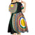 Shefa Tribal Tattoo with Namele Leaves Kid Short Sleeve Dress