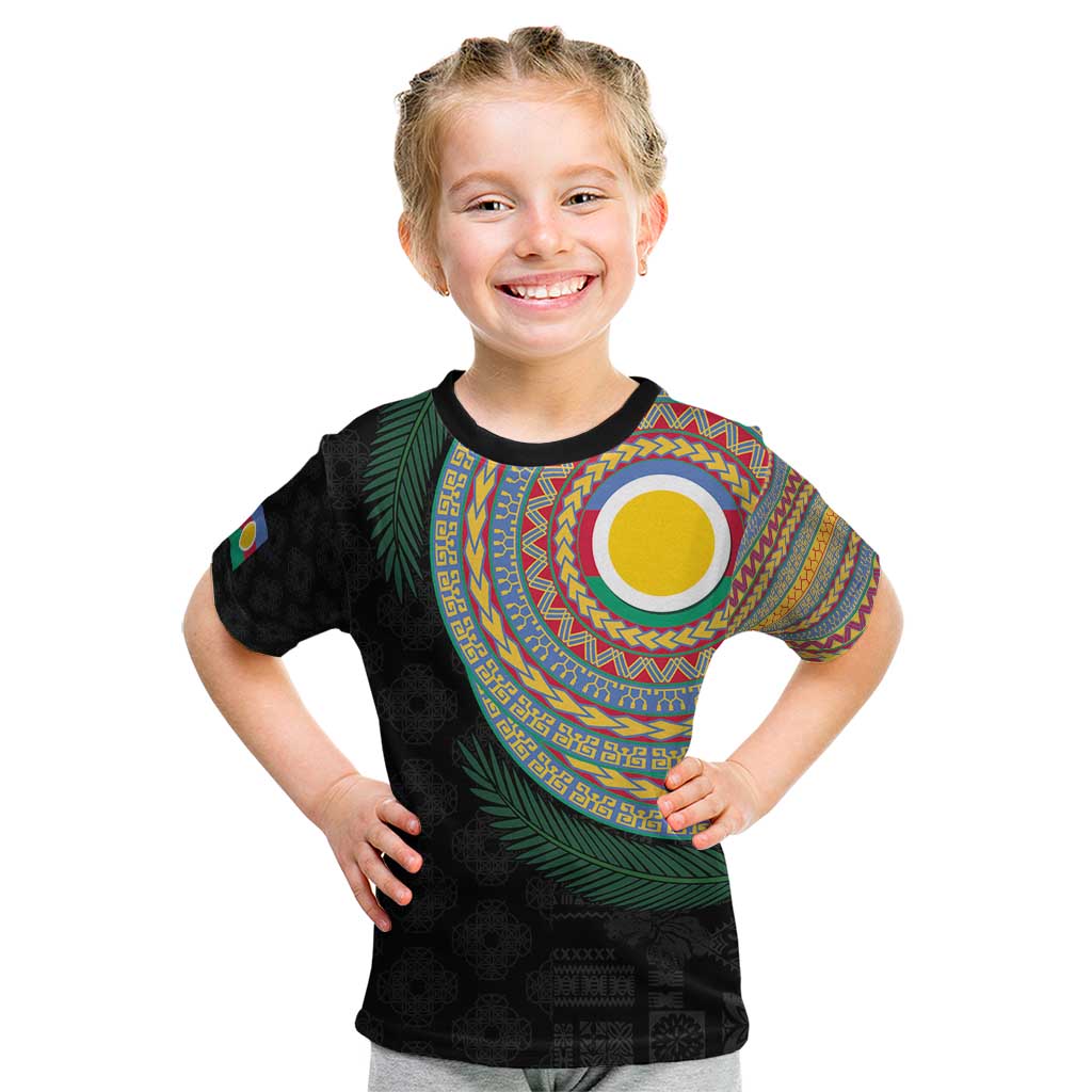 Shefa Tribal Tattoo with Namele Leaves Kid T Shirt