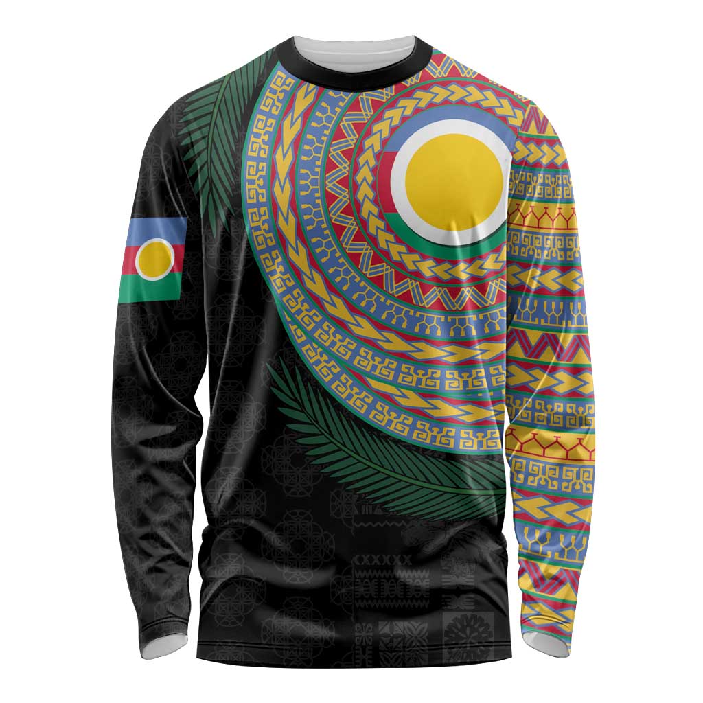 Shefa Tribal Tattoo with Namele Leaves Long Sleeve Shirt