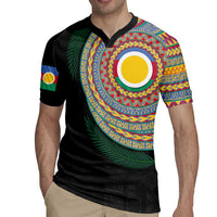 Shefa Tribal Tattoo with Namele Leaves Rugby Jersey