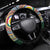 Shefa Tribal Tattoo with Namele Leaves Steering Wheel Cover