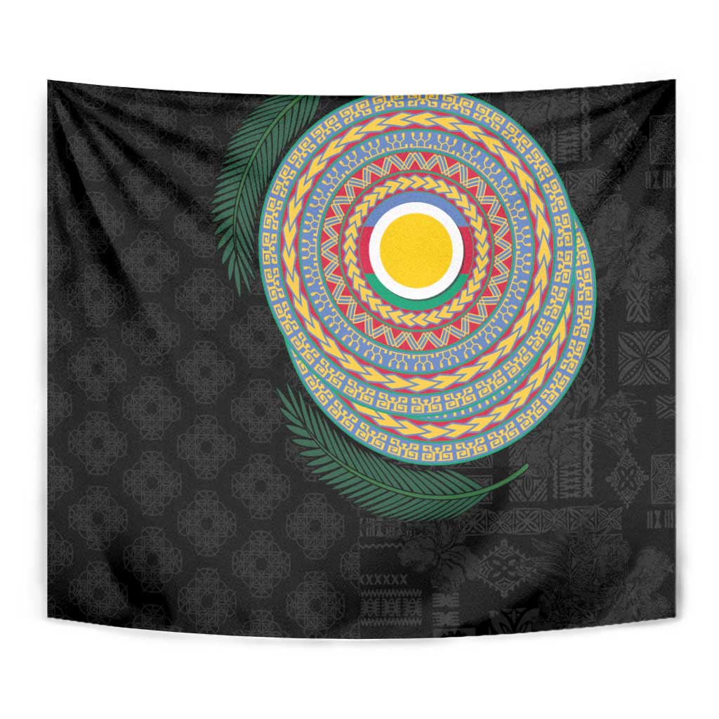 Shefa Tribal Tattoo with Namele Leaves Tapestry