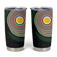 Shefa Tribal Tattoo with Namele Leaves Tumbler Cup
