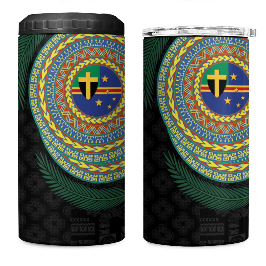 Tafea Tribal Tattoo with Namele Leaves 4 in 1 Can Cooler Tumbler