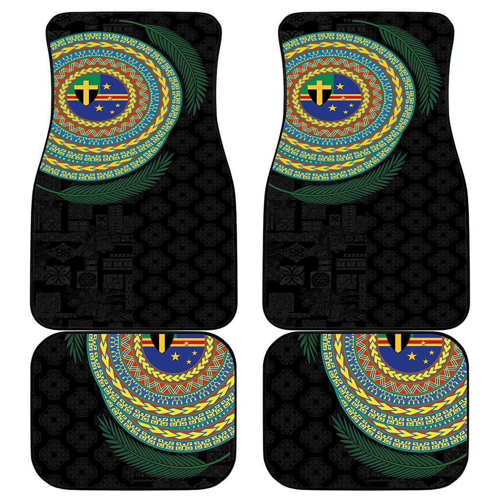 Tafea Tribal Tattoo with Namele Leaves Car Mats