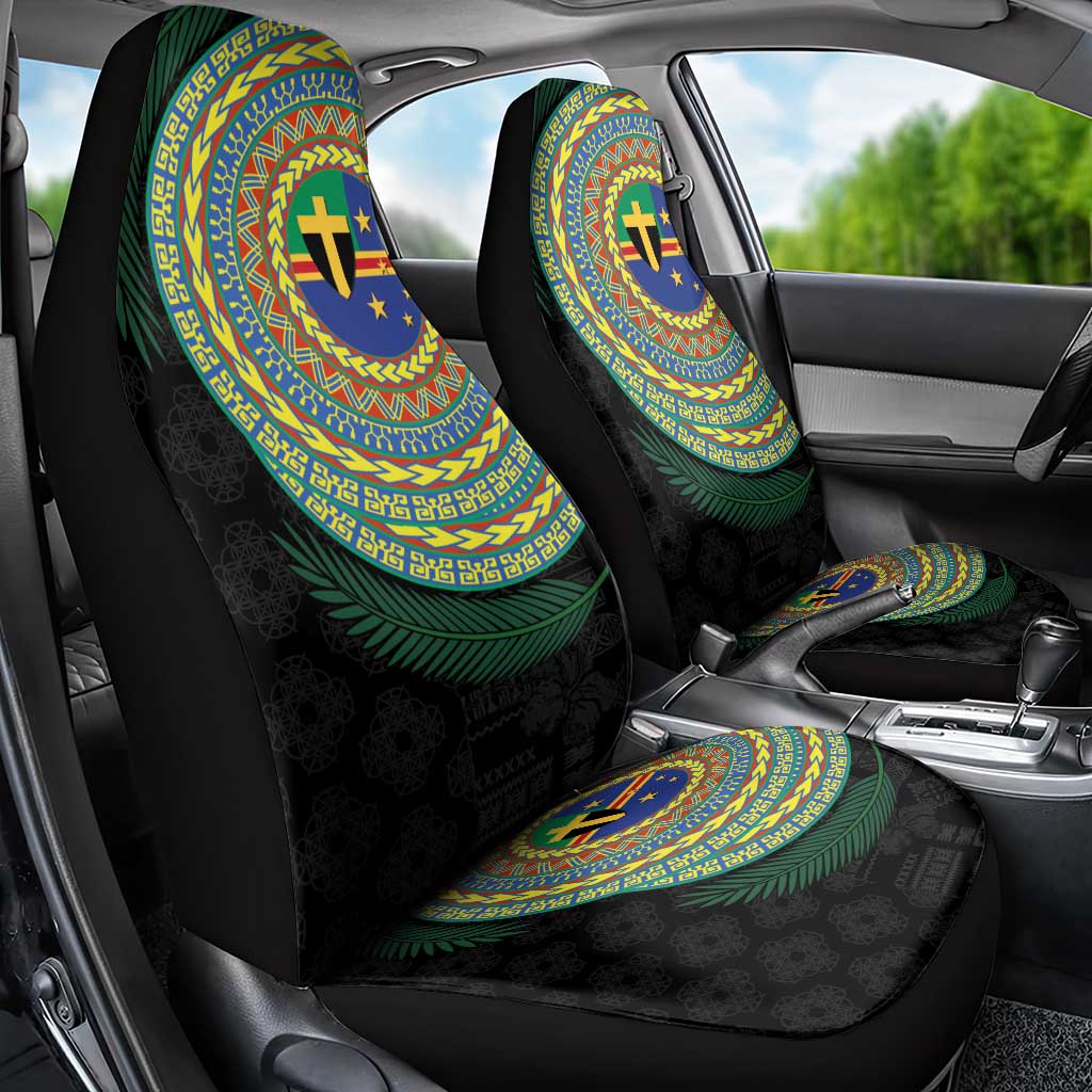Tafea Tribal Tattoo with Namele Leaves Car Seat Cover