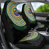 Tafea Tribal Tattoo with Namele Leaves Car Seat Cover