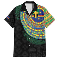 Tafea Tribal Tattoo with Namele Leaves Family Matching Long Sleeve Bodycon Dress and Hawaiian Shirt