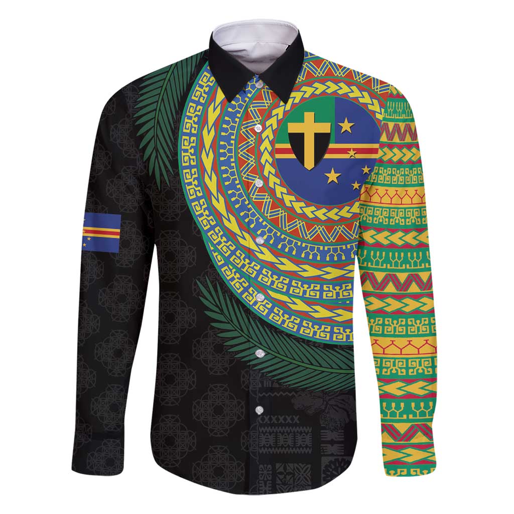 Tafea Tribal Tattoo with Namele Leaves Family Matching Mermaid Dress and Hawaiian Shirt