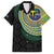 Tafea Tribal Tattoo with Namele Leaves Family Matching Short Sleeve Bodycon Dress and Hawaiian Shirt