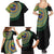 Tafea Tribal Tattoo with Namele Leaves Family Matching Summer Maxi Dress and Hawaiian Shirt