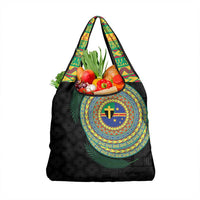 Tafea Tribal Tattoo with Namele Leaves Grocery Bag