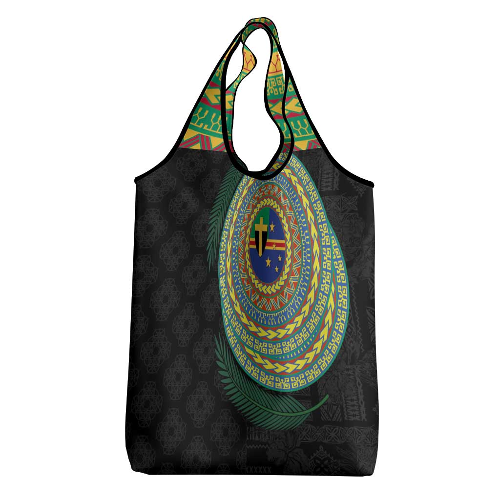 Tafea Tribal Tattoo with Namele Leaves Grocery Bag