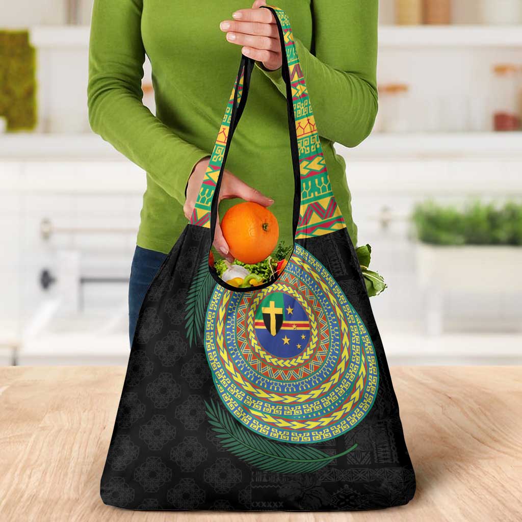 Tafea Tribal Tattoo with Namele Leaves Grocery Bag