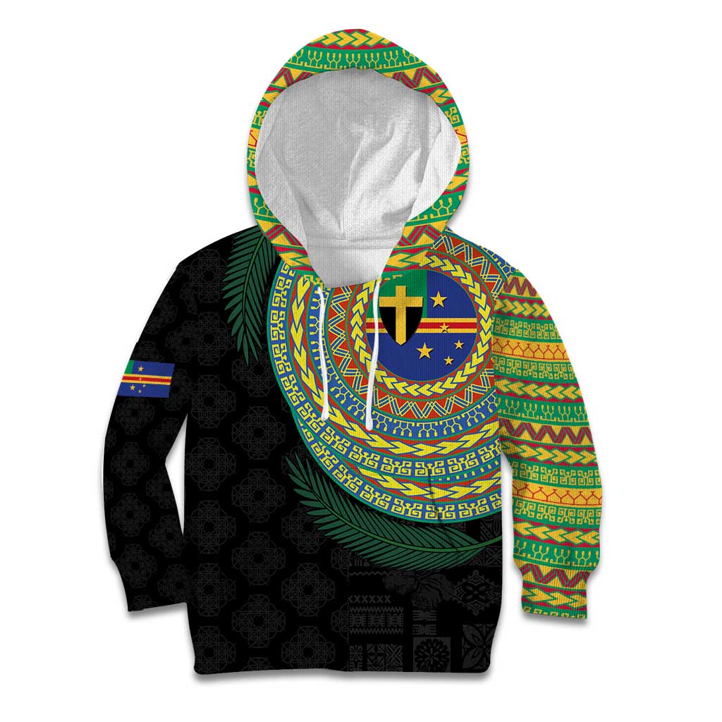 Tafea Tribal Tattoo with Namele Leaves Kid Hoodie