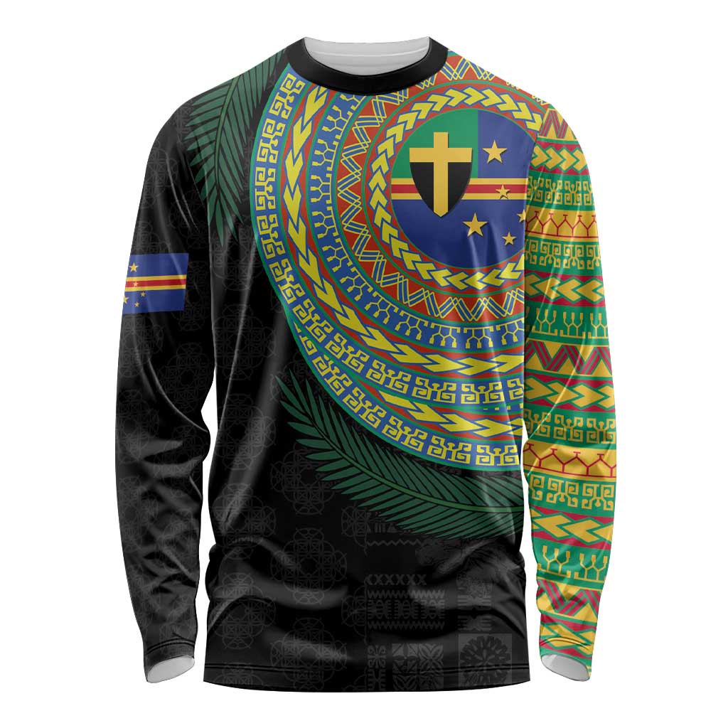 Tafea Tribal Tattoo with Namele Leaves Long Sleeve Shirt