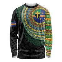 Tafea Tribal Tattoo with Namele Leaves Long Sleeve Shirt