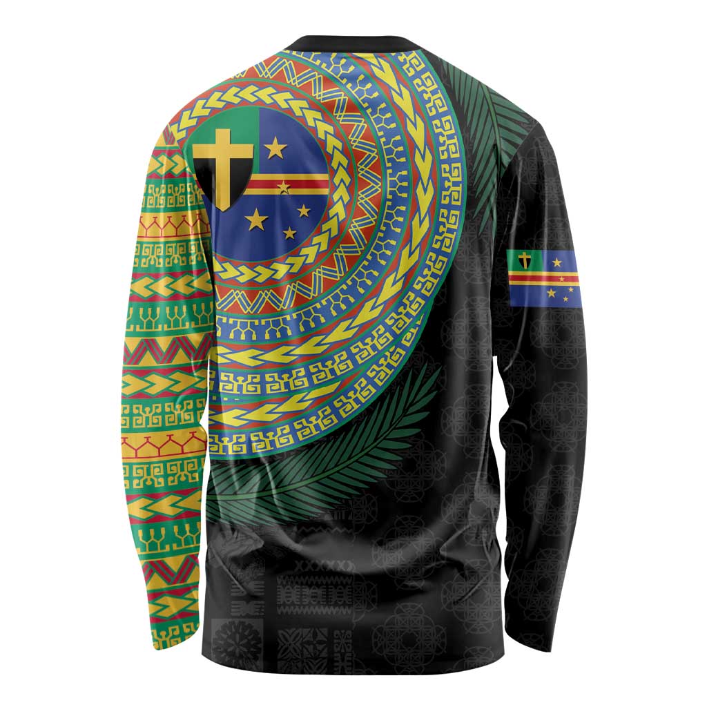 Tafea Tribal Tattoo with Namele Leaves Long Sleeve Shirt