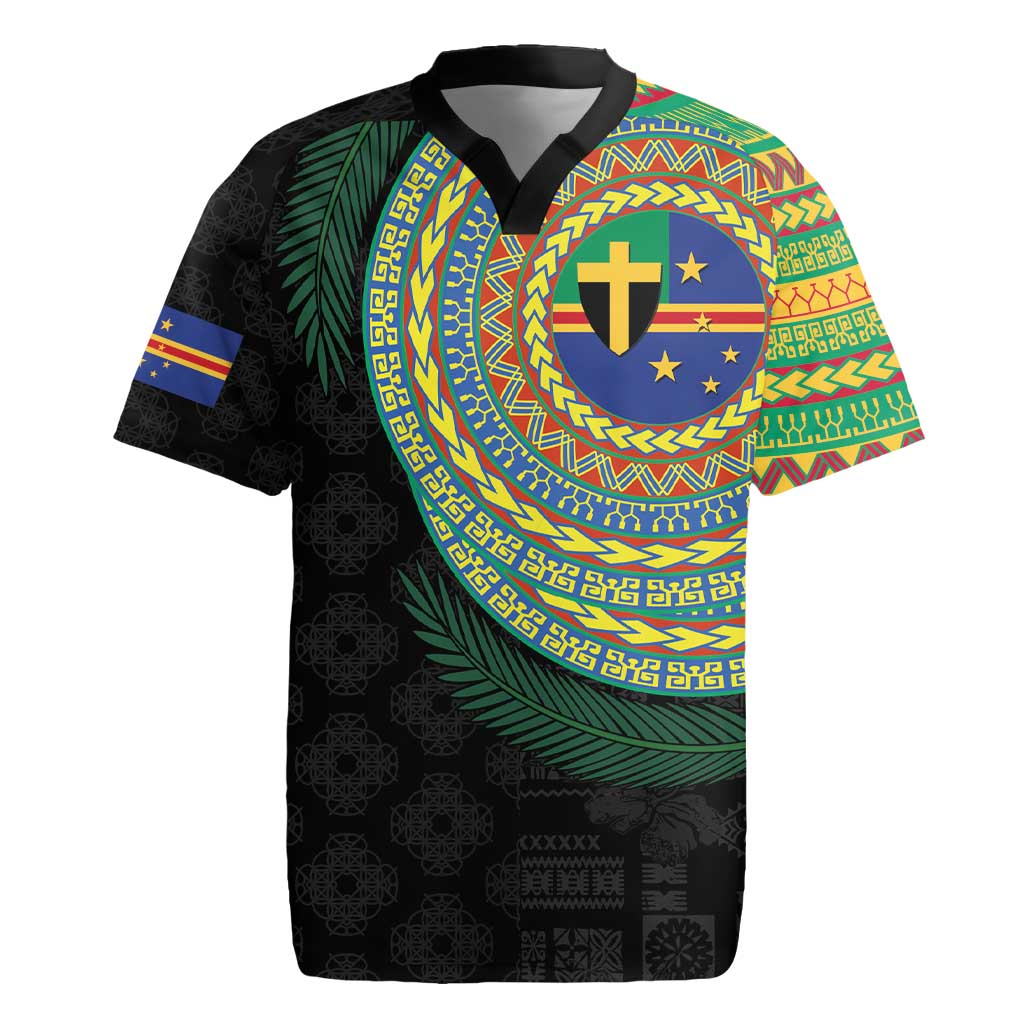 Tafea Tribal Tattoo with Namele Leaves Rugby Jersey