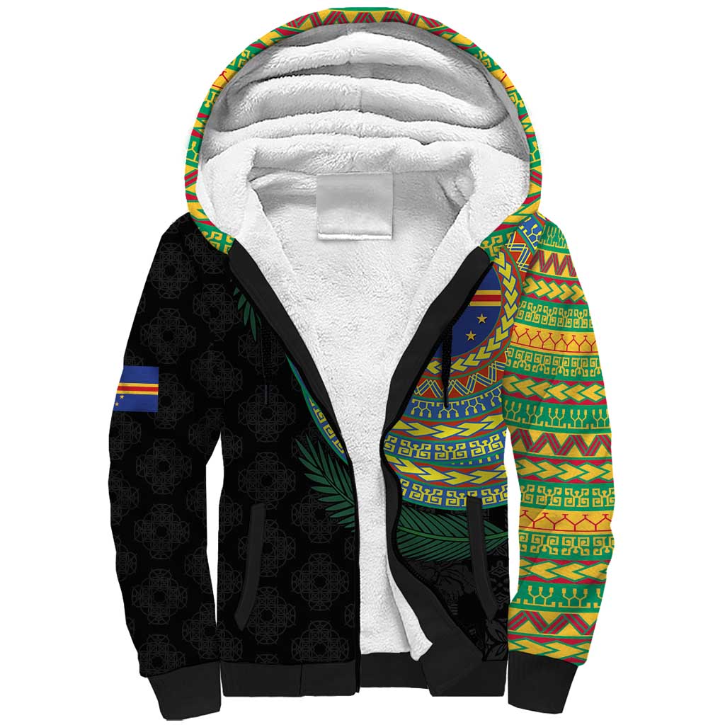 Tafea Tribal Tattoo with Namele Leaves Sherpa Hoodie