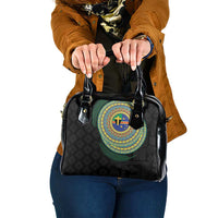 Tafea Tribal Tattoo with Namele Leaves Shoulder Handbag