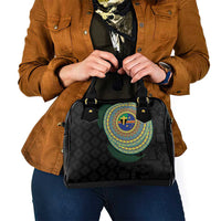 Tafea Tribal Tattoo with Namele Leaves Shoulder Handbag