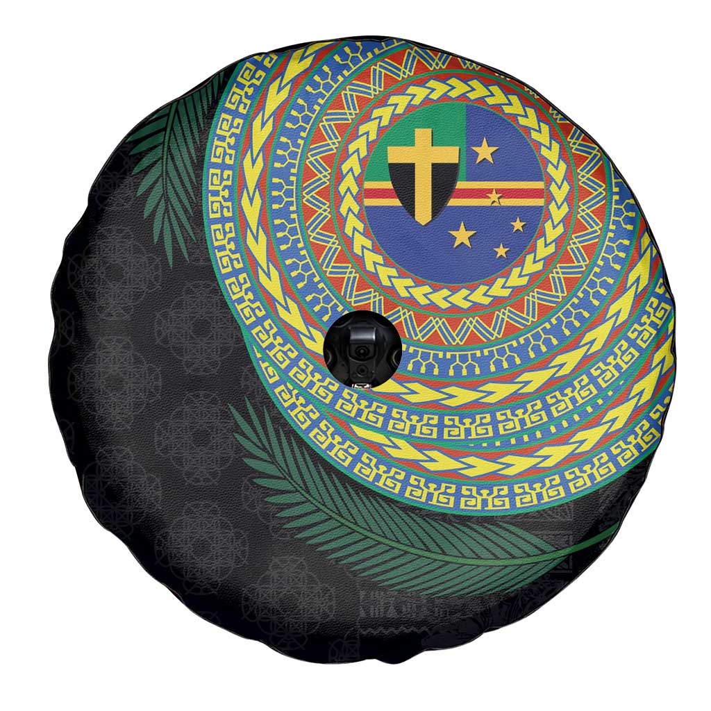 Tafea Tribal Tattoo with Namele Leaves Spare Tire Cover