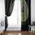 Tafea Tribal Tattoo with Namele Leaves Window Curtain