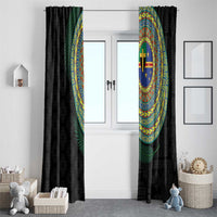 Tafea Tribal Tattoo with Namele Leaves Window Curtain