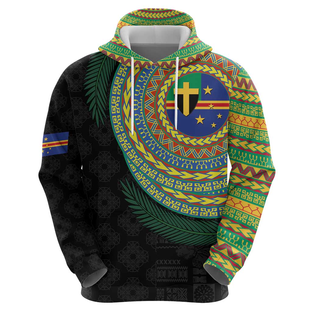 Tafea Tribal Tattoo with Namele Leaves Zip Hoodie