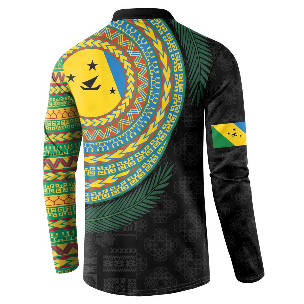 Malampa Tribal Tattoo with Namele Leaves Button Sweatshirt