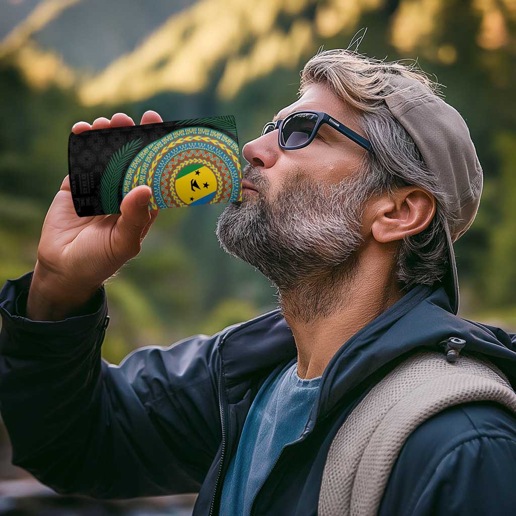 Malampa Tribal Tattoo with Namele Leaves 4 in 1 Can Cooler Tumbler