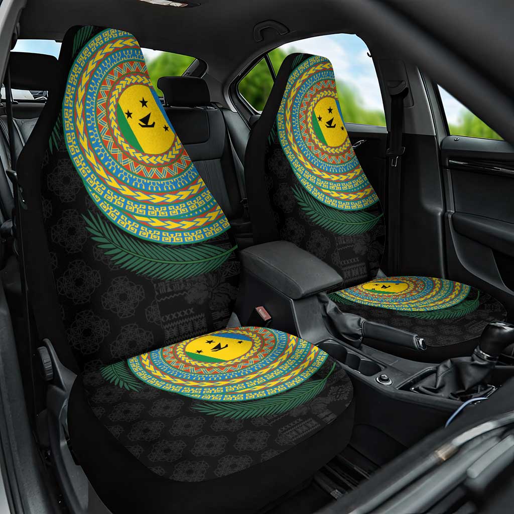 Malampa Tribal Tattoo with Namele Leaves Car Seat Cover