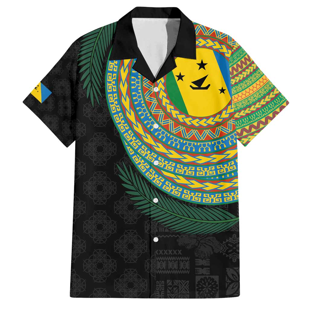 Malampa Tribal Tattoo with Namele Leaves Family Matching Long Sleeve Bodycon Dress and Hawaiian Shirt