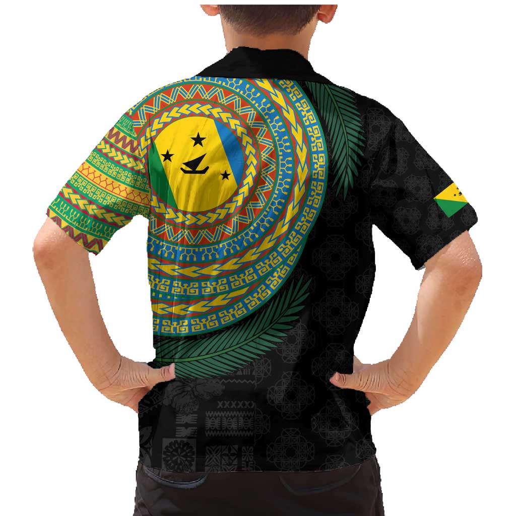 Malampa Tribal Tattoo with Namele Leaves Family Matching Mermaid Dress and Hawaiian Shirt