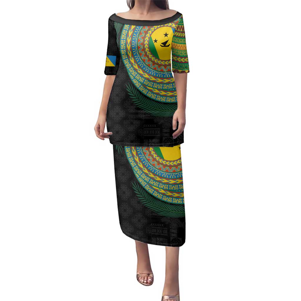 Malampa Tribal Tattoo with Namele Leaves Family Matching Puletasi and Hawaiian Shirt